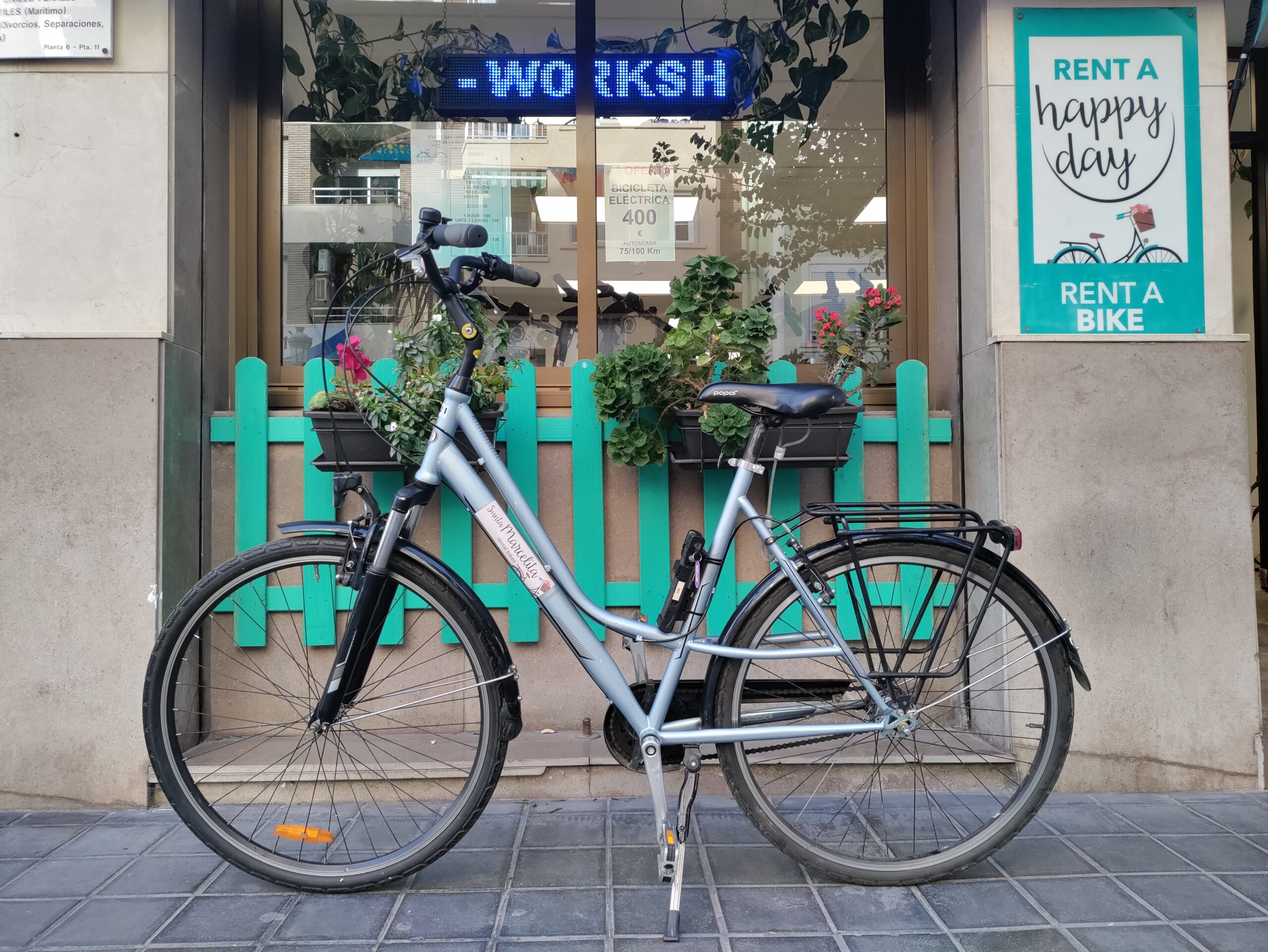 Woman trekking bike