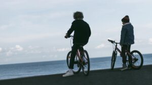 alquilar bicicletas en Valencia- niño y padre